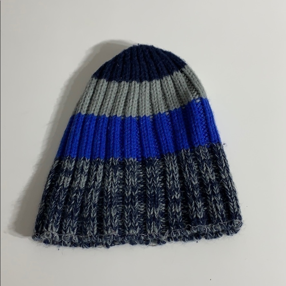 Color block Knit Infant Winter Beanie Cap warm hat blue